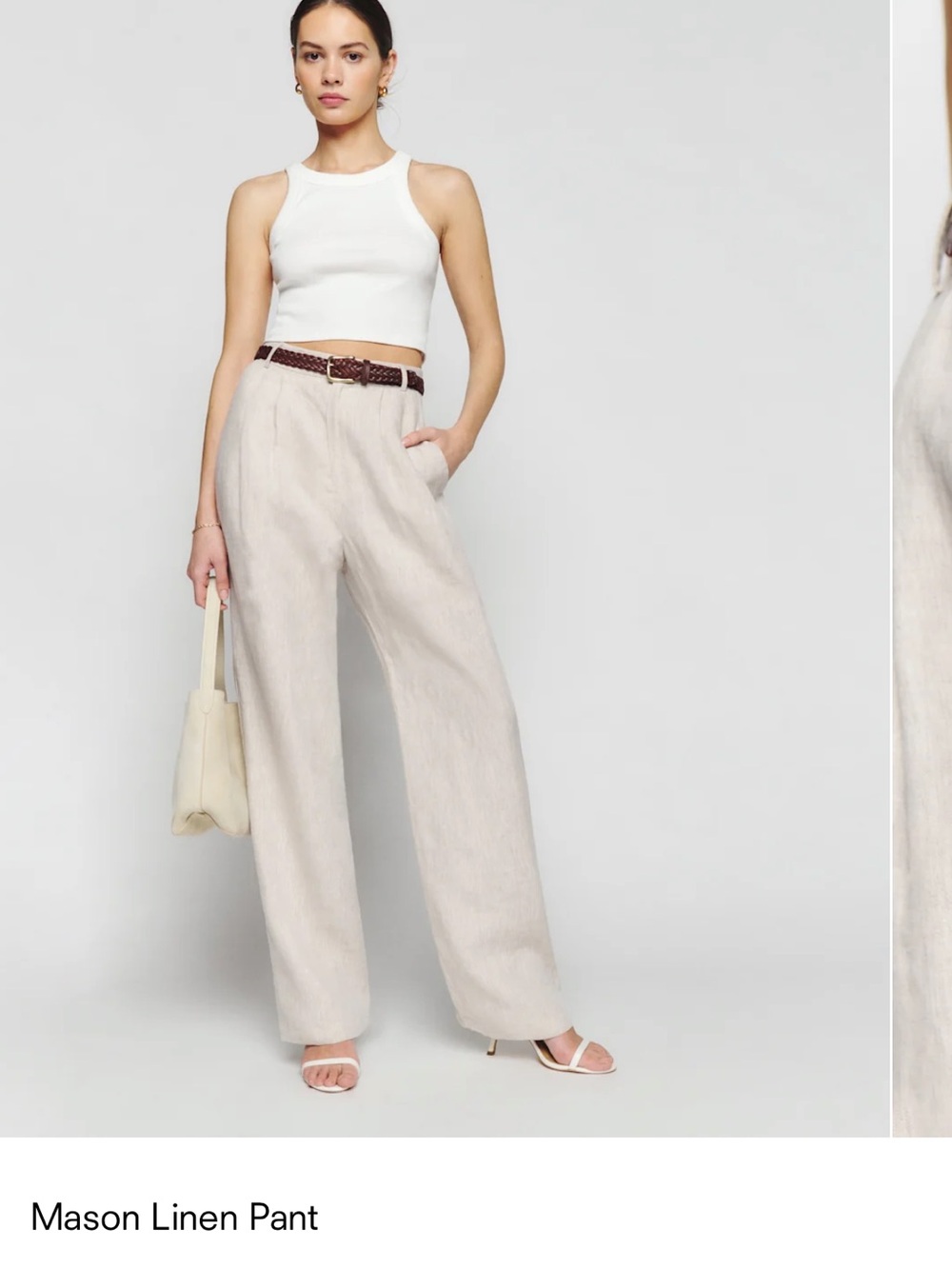 Reformation Mason Linen Wide-Leg Pant